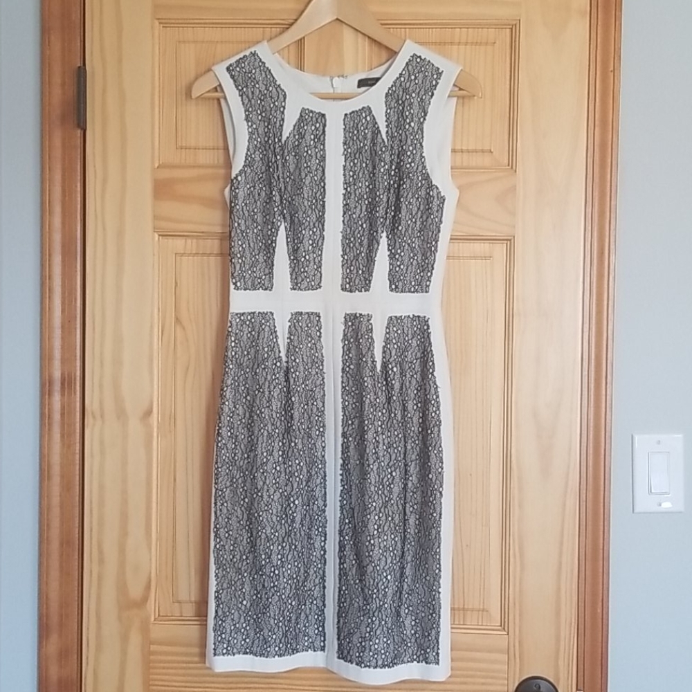 BCBG Black and White Bodycon dress